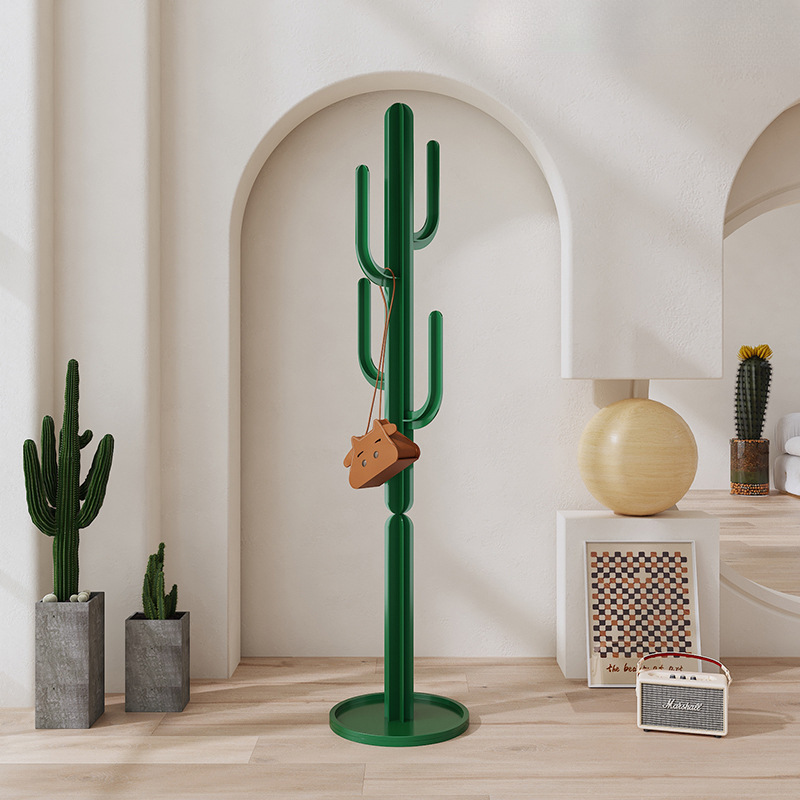 Nordic Creative Cactus Clothes Hanger Living Room Bedroom Corner Coat Rack Light Luxury Floor-Standing Clothes Rack Home Clothing Rack