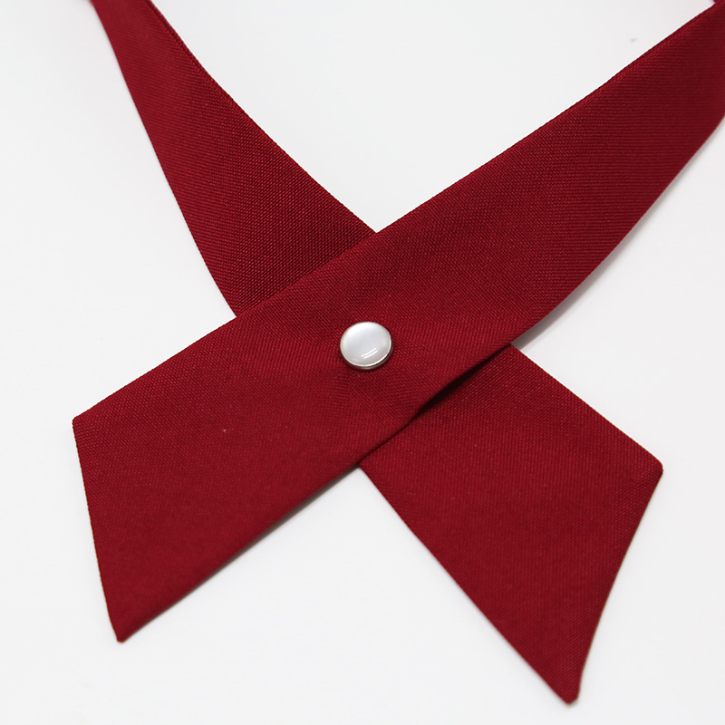 Picture of Japanese and Korean Casual Cross jk Cross Bow Tie Solid Color Printed Bow for Men and Women Professional Uniform Bow Tie Collar Flower