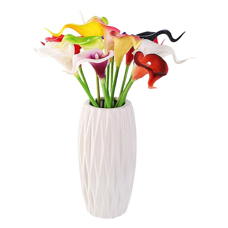 Mini PU Calla flower artificial flower cross-border foreign trade home decoration photography props feel wholesale manufacturers