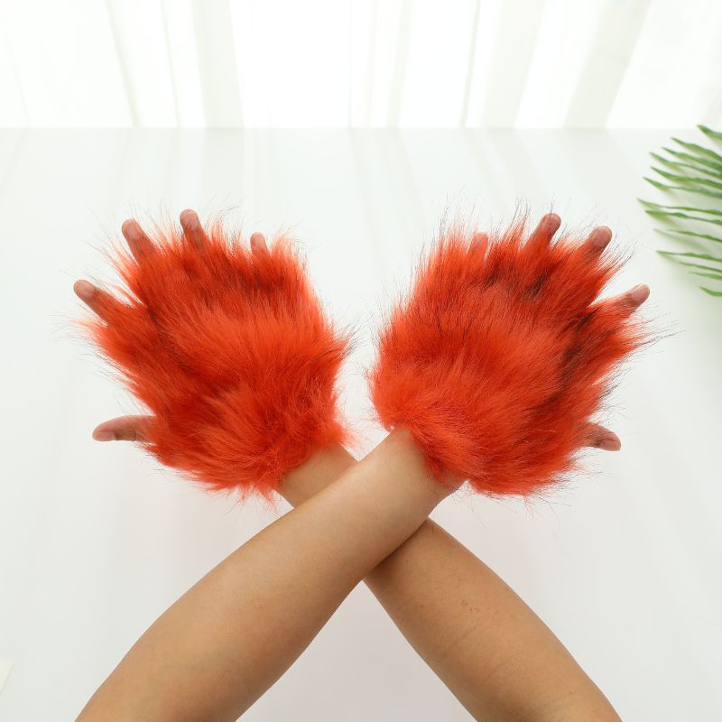 Cross-border explosions Amazon adult Greek wish Halloween Christmas plush fox gloves, dress up stage