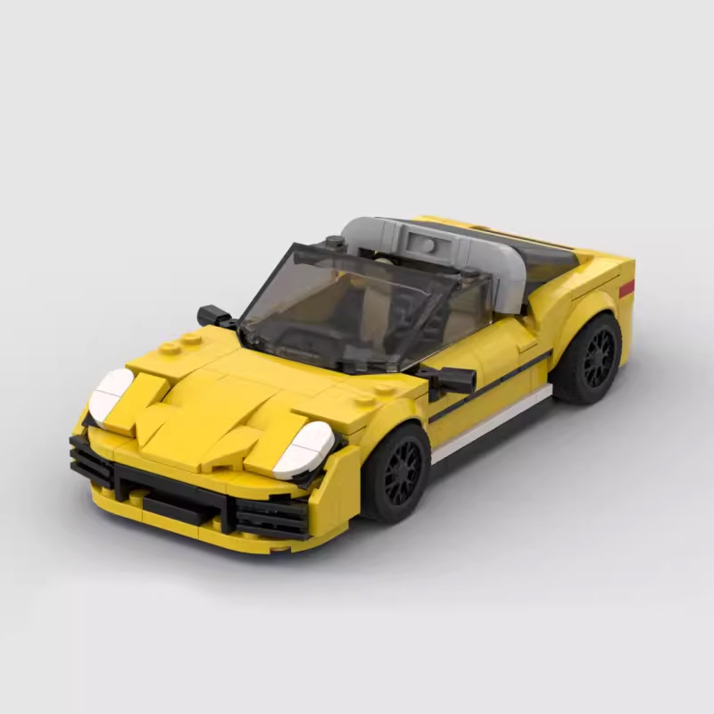 MOC blocks compatible with Lego 8-car Porsche 911Targa convertible assembled speed series Boys