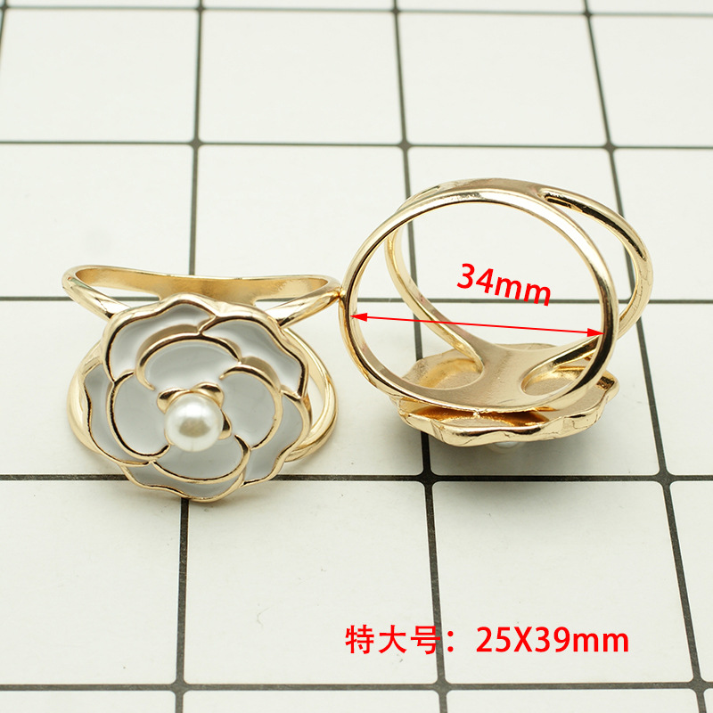Picture of South Korea multi-functional scarf buckle high-grade Pearl fashion new Camellia windbreaker belt buckle high-end jewelry wholesale