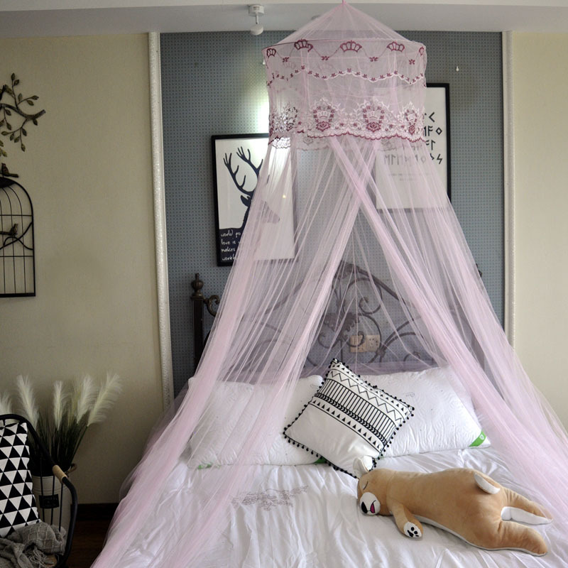 Wholesale lace small dome mosquito net hanging ceiling student children princess mosquito net