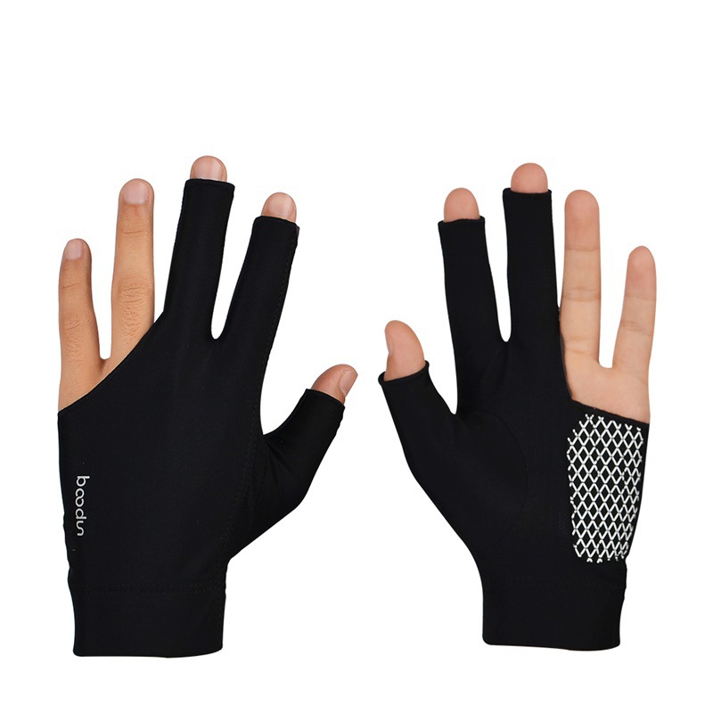 Picture of Bolton New 1076 Billiard Gloves Silicone Non-slip Billiard Gloves Finger Breathable Three-finger Gloves Stretch Lycra