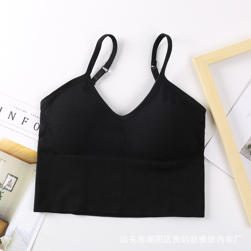 Picture of Kaka's Same Style Large U-Shaped Thread Beautiful Back Wrapped Chest Tube Top Seamless Wire-Free Bottoming Sports Vest Suspbottomer Intimates