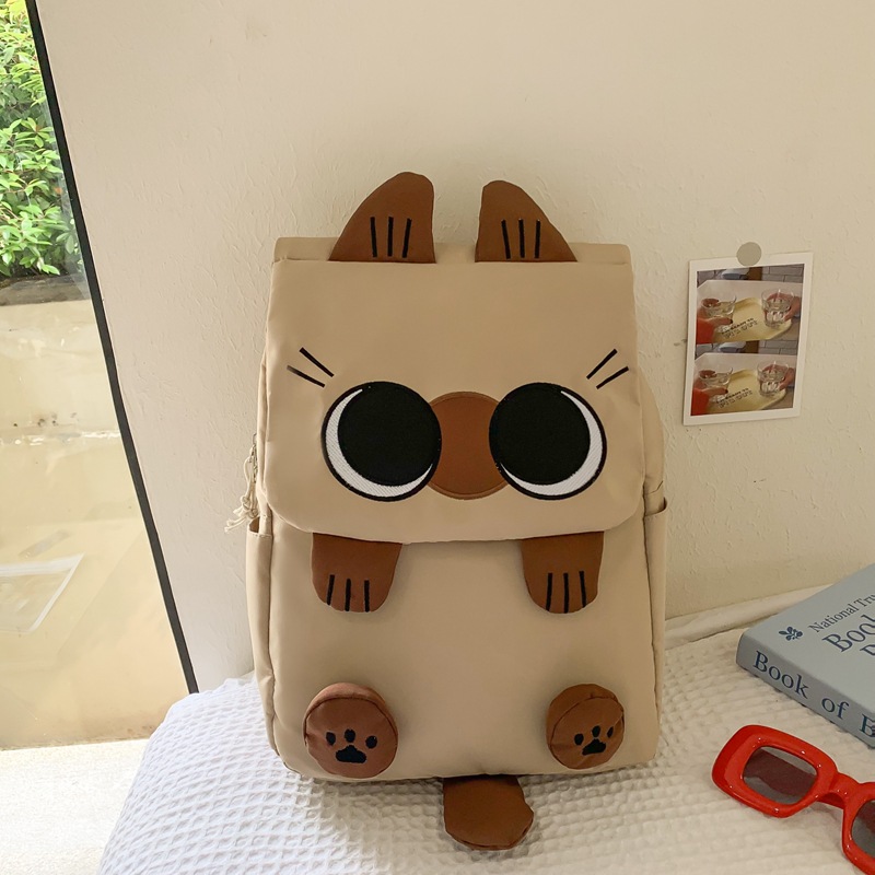 Picture of Ins Style New Siamese Cat Korean Style Harajuku Backpack Campus Style Junior High School Student Schoolbag Female Simple Primary School Bag