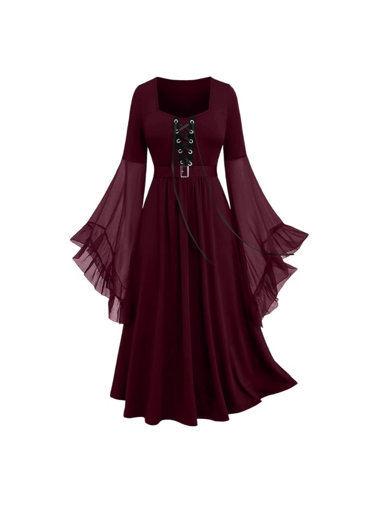 2024 Amazon AliExpress new women's Halloween witch strap wide-legged dress