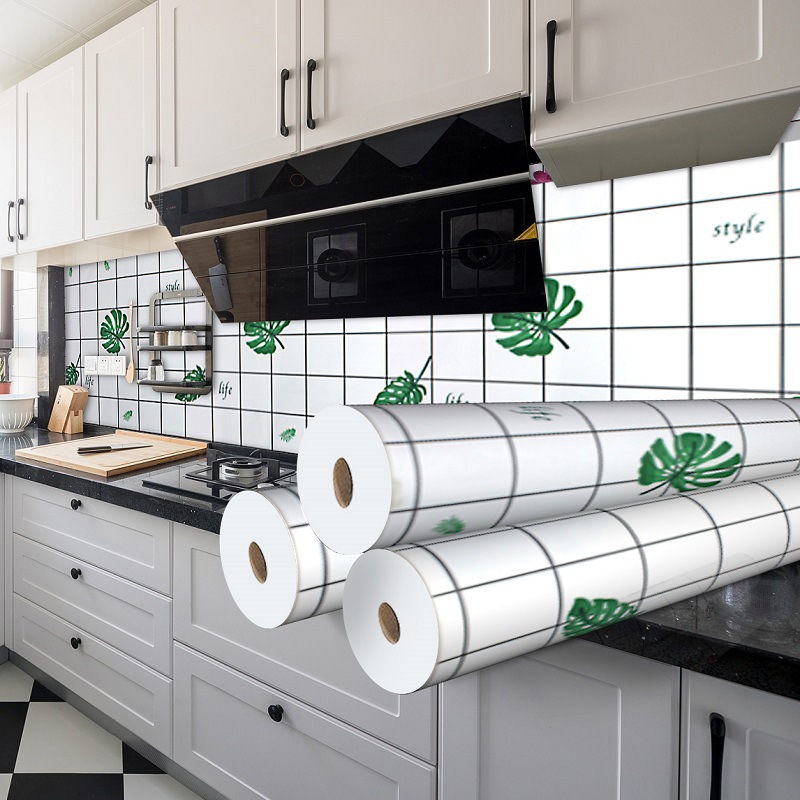 Picture of Wholesale kitchen oil-proof stickers self-adhesive wall stickers bathroom renovation milk tea shop waterproof high temperature resistant stove wallpaper porcelain