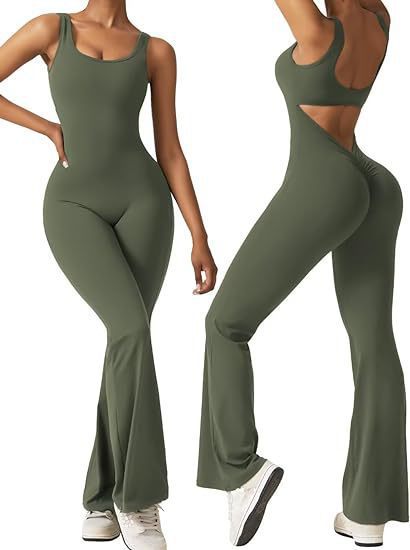 Picture of European and American Cross-border Women's Sleeveless Horn Jumpsuit Sexy Backless Vest Tight Hip Yoga Jumpsuit