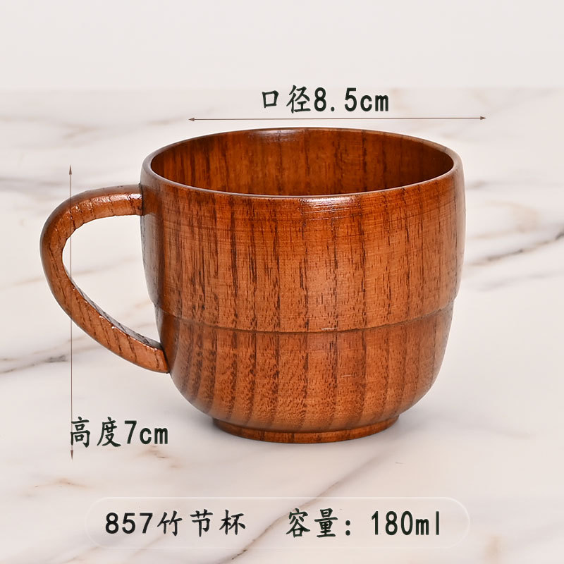 Picture of Origin supply round solid wood mug wooden creative water cup general insulation wooden cup large quantity excellent price
