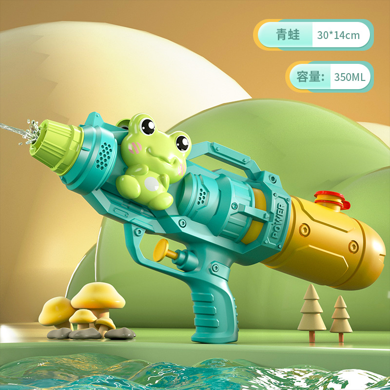 Picture of New children's water gun toy Net red double nozzle water gun pony dinosaur duck shark pull-out water gun