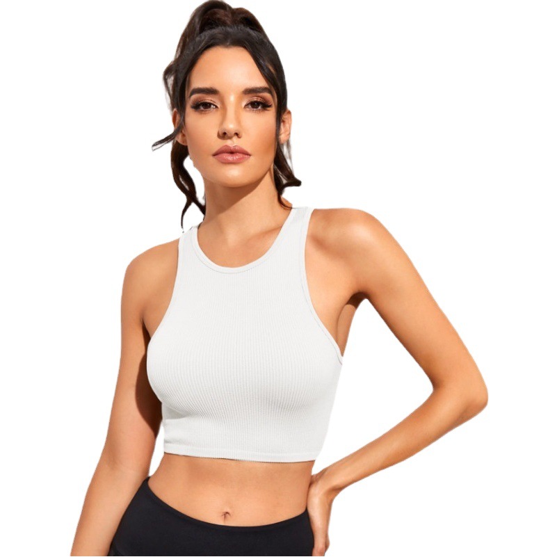 European and American Cross-Border Moisture-Wicking Running Quick-Drying Vest Recycled Nylon Sports Fitness Women's Yoga Vest