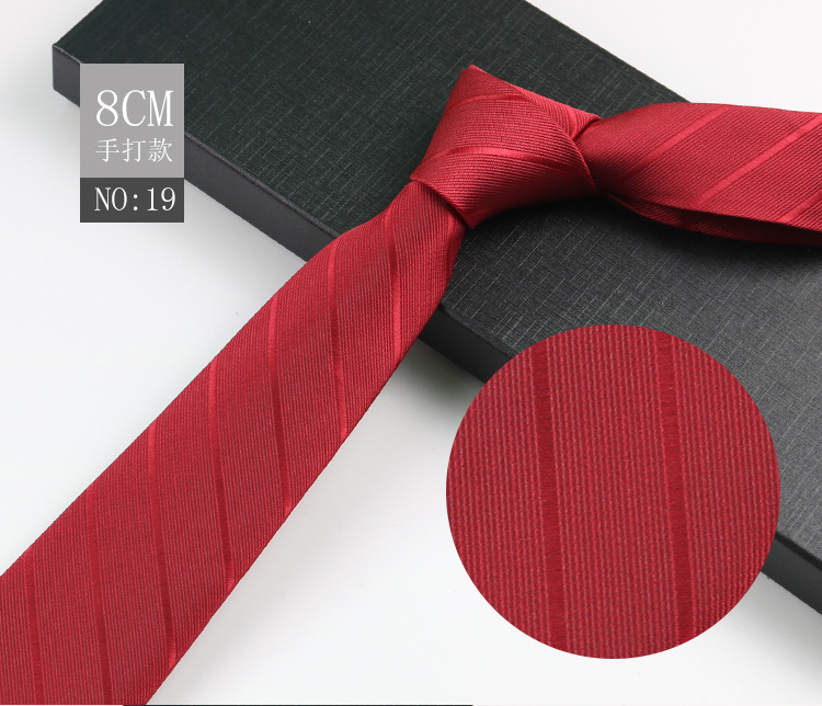 Picture of Men's Tie Business Shirt Stripesd Security Professional Formal Wear Wholesale Plus Logo Manufacturer 8cm Hand-Made