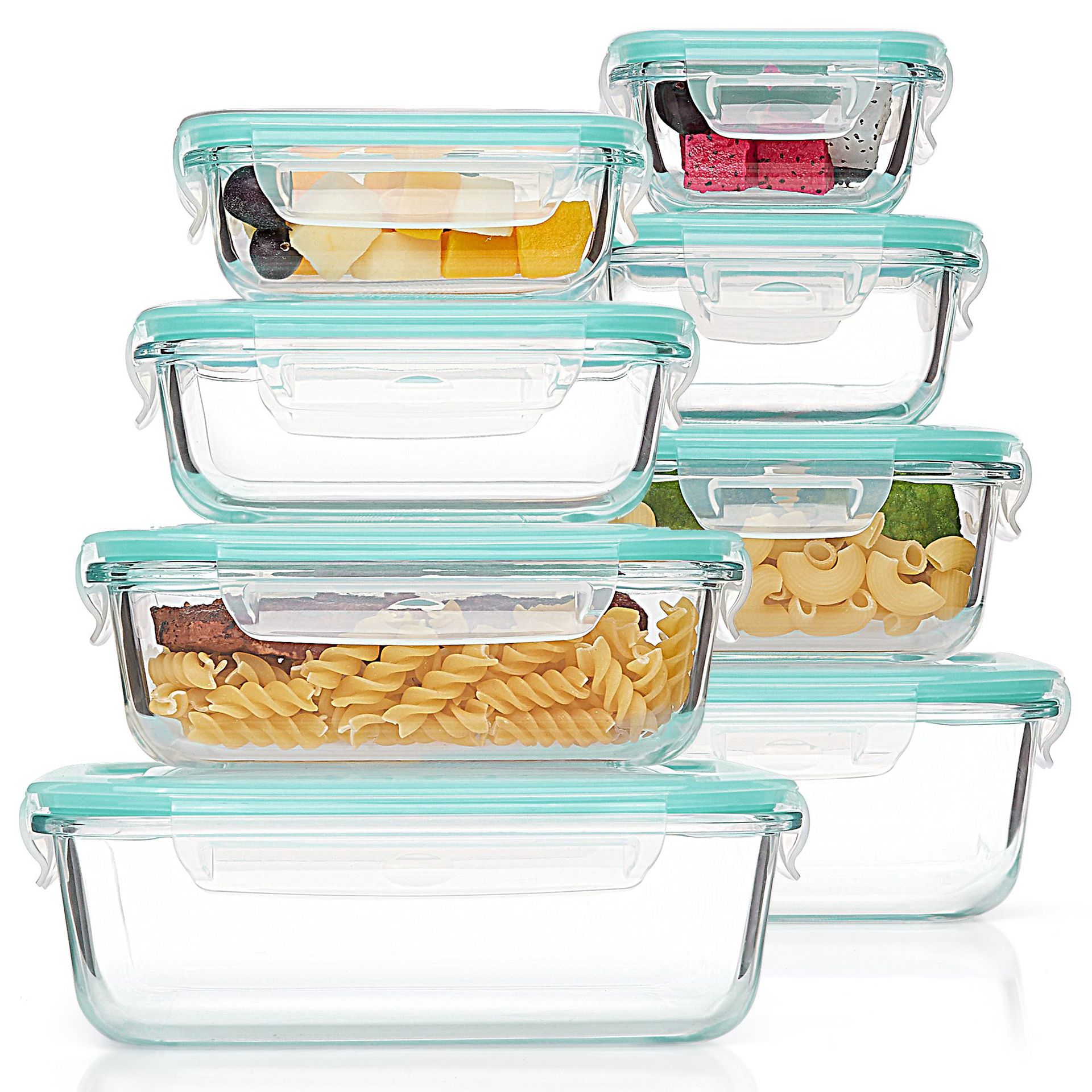 Picture of Honglaitai Glass Lunch Box Microwave Heating Special Bowl with Lid for Office workers with rice Insulation Lunch Box Lunch Box Set