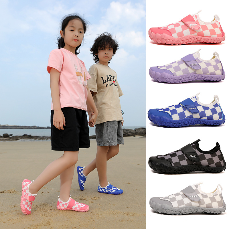 2025 New Children's Tracing Shoes Anti-cutting Anti-slip Water Shoes Fitness Rope Skipping Soft Sole sneaker Beach Shoes Summer