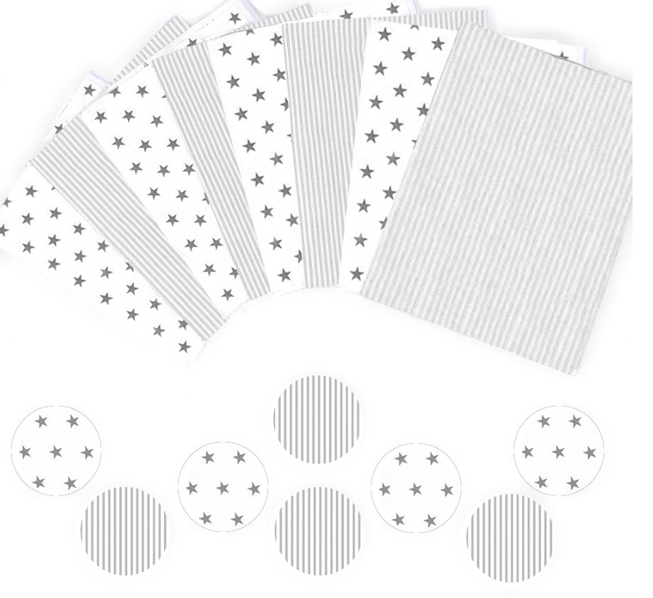 Picture of European Nordic handmade DIY patchwork twill fabric baby cotton printed cotton fabric group 25cm80cm