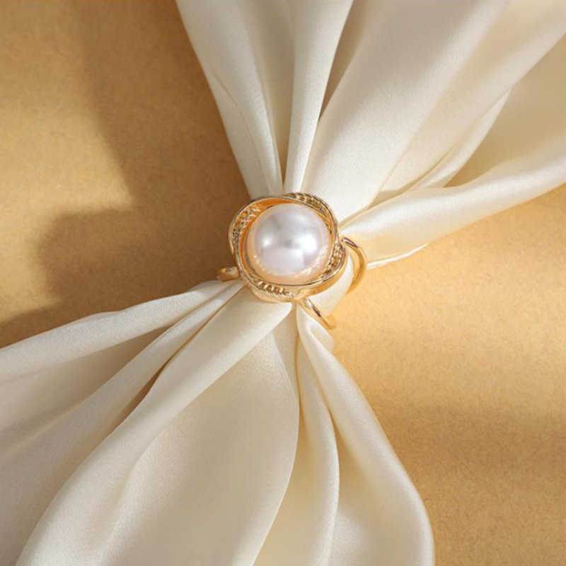 Picture of South Korea multi-functional scarf buckle high-grade Pearl fashion new Camellia windbreaker belt buckle high-end jewelry wholesale