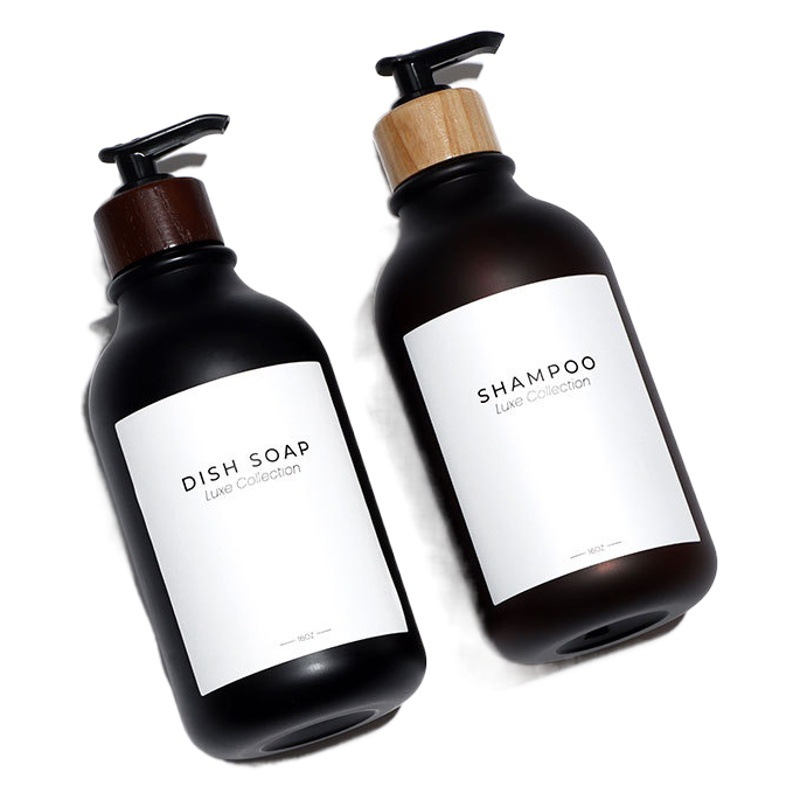 High-End Press Refill Bottle Thickeneded Lotion 300ml Shower Gel Bottle Plastic Frosted 500ml Hand Sanitizer Bottle