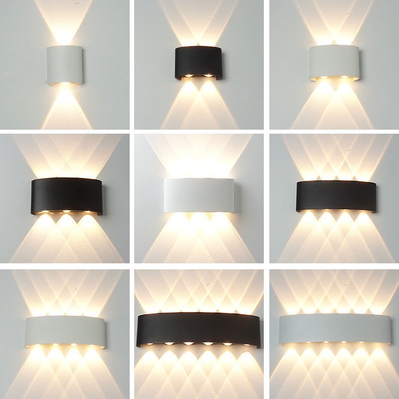 Led Outdoor Waterproof Wall Lamp Courtyard Wall Lamp House Hotel Corridor Balcony Indoor and Outdoor up and down Luminous Bedroom Lamp