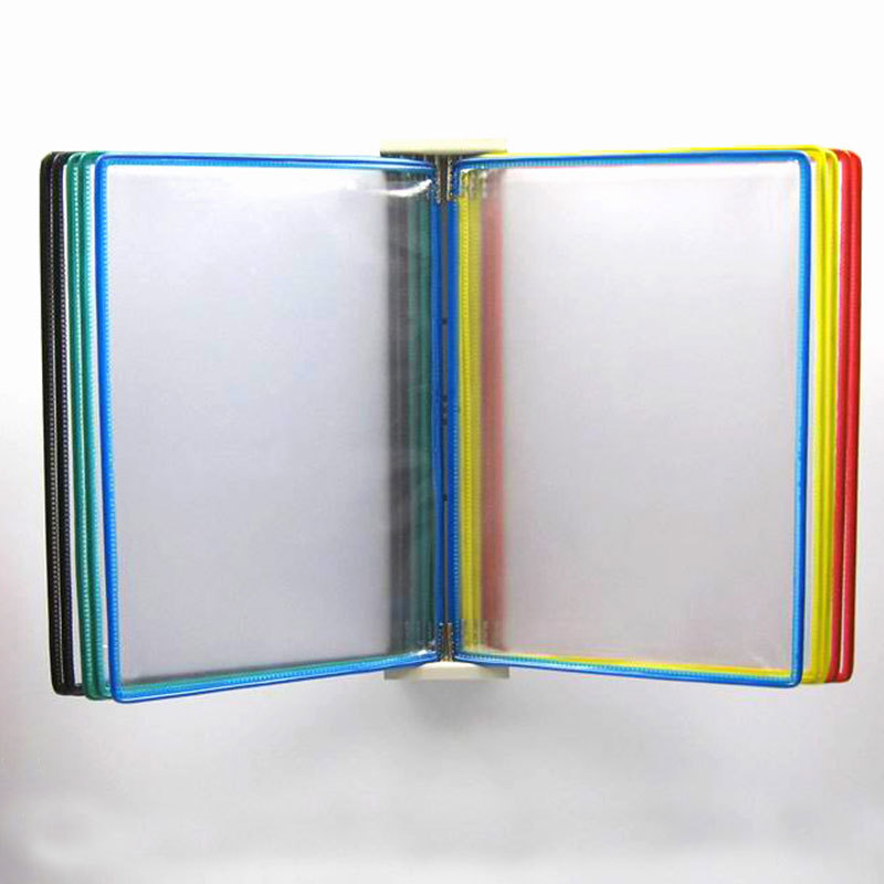 Picture of 10-page page folder A4 wall-mounted display rack wall-mounted data rack standard work instruction