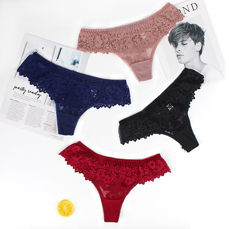 Picture of European and American Plus Size Lace Sexy Women's Underwear Cotton Crotch Girls' New Style