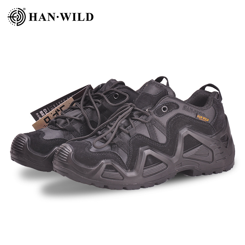 Picture of Hye Hiking Shoes Men's Non-Slip Combat Boots Low-Top Outdoor Hiking Shoes Training Tactical Boots Breathable Desert Boots