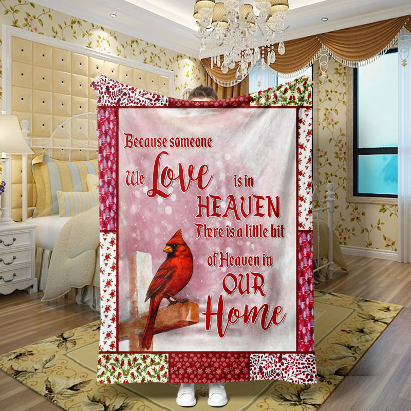Picture of Family love teachers and students girlfriends love message flannel blanket summer air conditioning blanket autumn and winter nap printing blanket