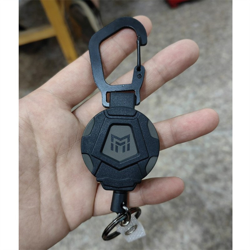 Picture of Amazon retractable easy pull buckle heavy duty coated steel wire rope outdoor fish fishing key chain anti-lost easy pull in stock