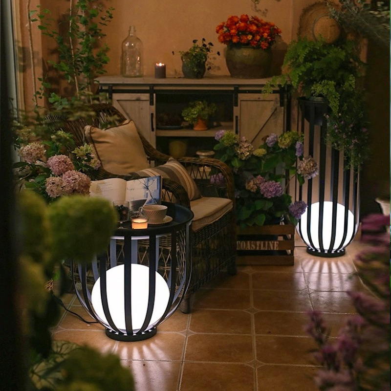 Lawn lights, solar outdoor lights, villa garden lights, courtyard lights, floor lamps, outdoor waterproof flower stand lights, balcony lights