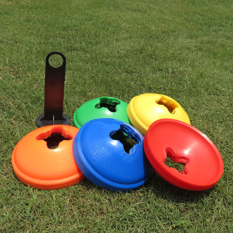Self-thickening football training flower mouth logo plate logo cone obstacle roadblock logo plate