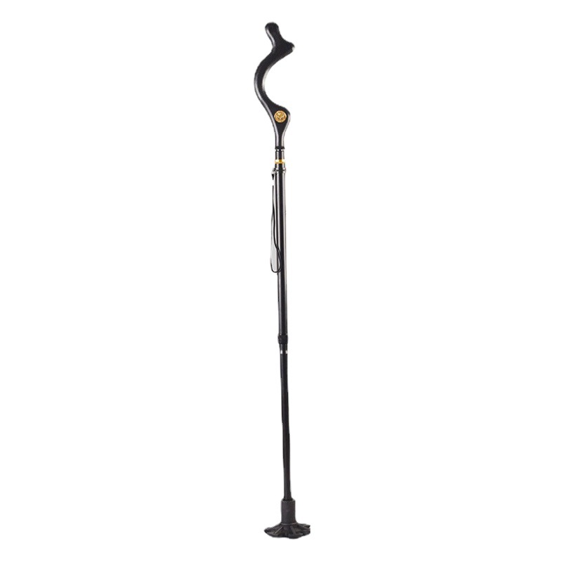 Folding aluminum alloy crutch four-legged walking stick for the elderly multi-function outdoor foldable crutch for the elderly