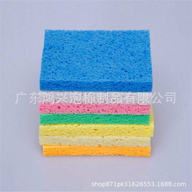 Manufacturers supply natural wood pulp cotton bath bath big hole wash face scrub clean sponge