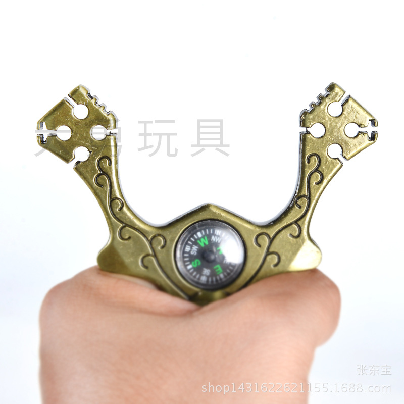 Picture of Sanyangkaitai 6-strand alloy slingshot outdoor traditional competitive polishing nostalgic stall temple fair night market manufacturer bullet worker