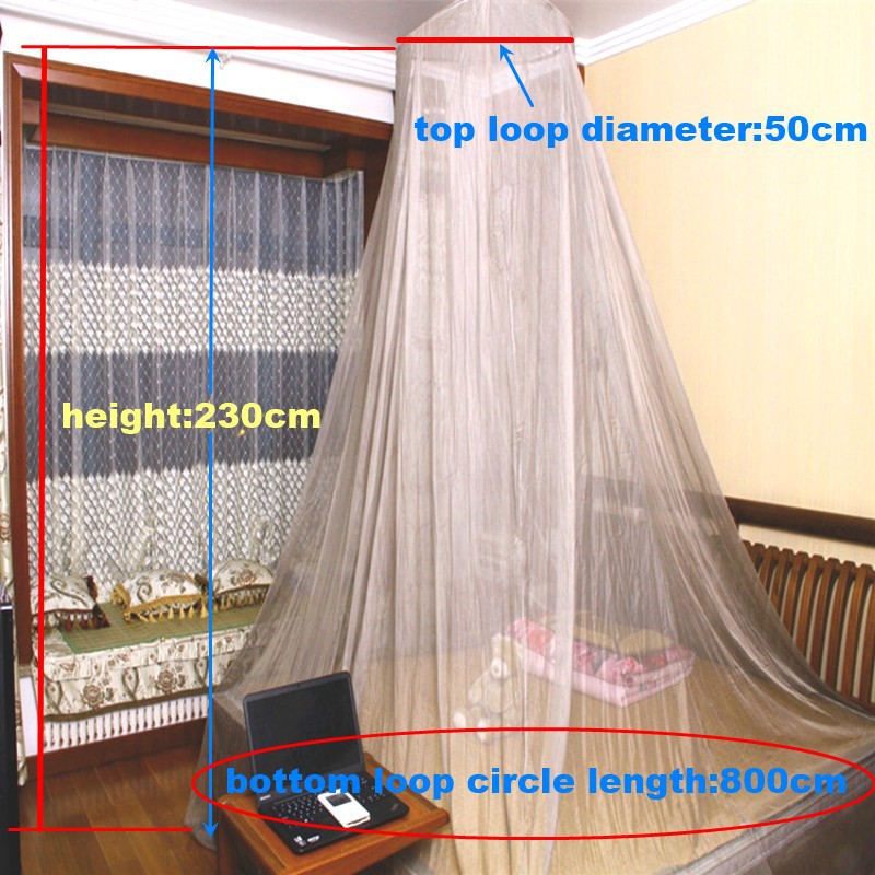 Picture of Household Silver Plated Fiber Mesh Electromagnetic Wave Shielding Dome Hanging Mosquito Net Tent Small Size