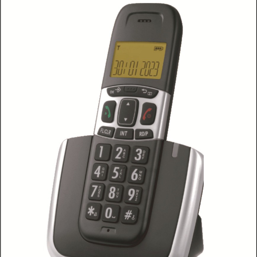 Picture of D1004 One to Two Business Office Home Handheld Phone Digital Cordless Telephone Low Radiation Cross Border
