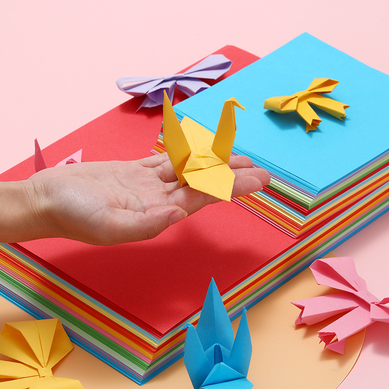 Picture of In stock wholesale 15cm square handmade paper folding special color paper cutting kindergarten color paper crane color paper