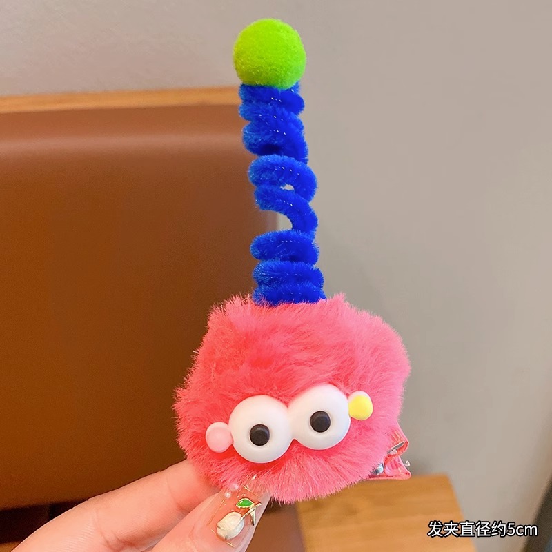 Picture of Children's Cute Funny Ugly Cute Doll Hairpin Little Girl's New Top Clip Girl's Back of Head Plate Hairpin Headwear