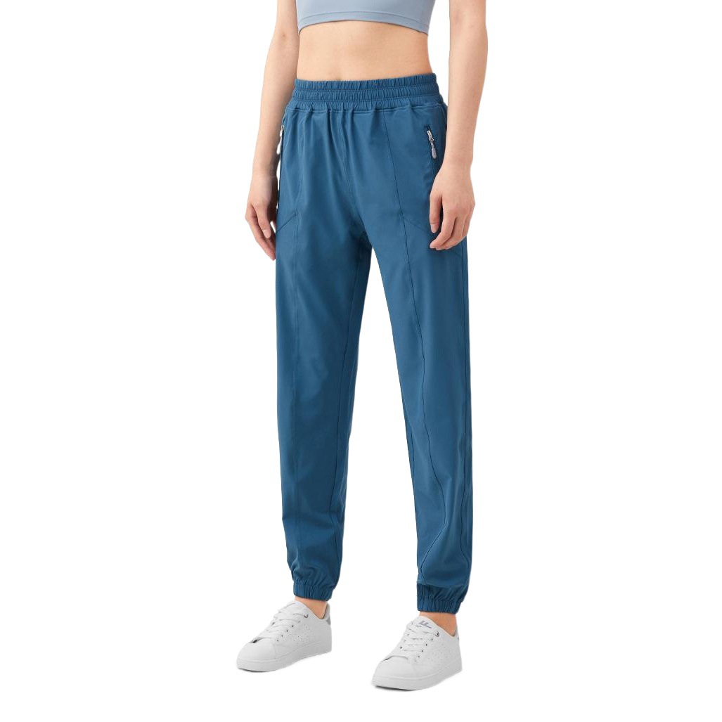 SZ secret zipper pocket high waist running pants women's peach hip fitness pants loose casual ankle-tied sports pants
