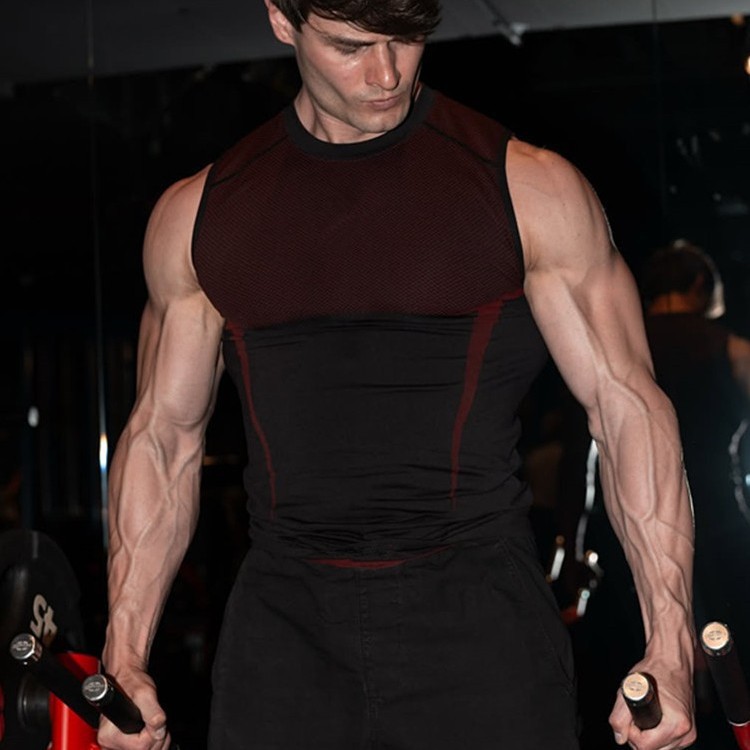Gym New American Printed Muscle Fitness Vest Sports Breathable Casual Running Sleeveless Basketball Top
