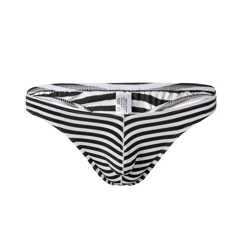 Picture of Underwear Men's Cotton Striped Fashionable Comfortable G-string Men's Low Waist Sexy High-end Youth Trousers