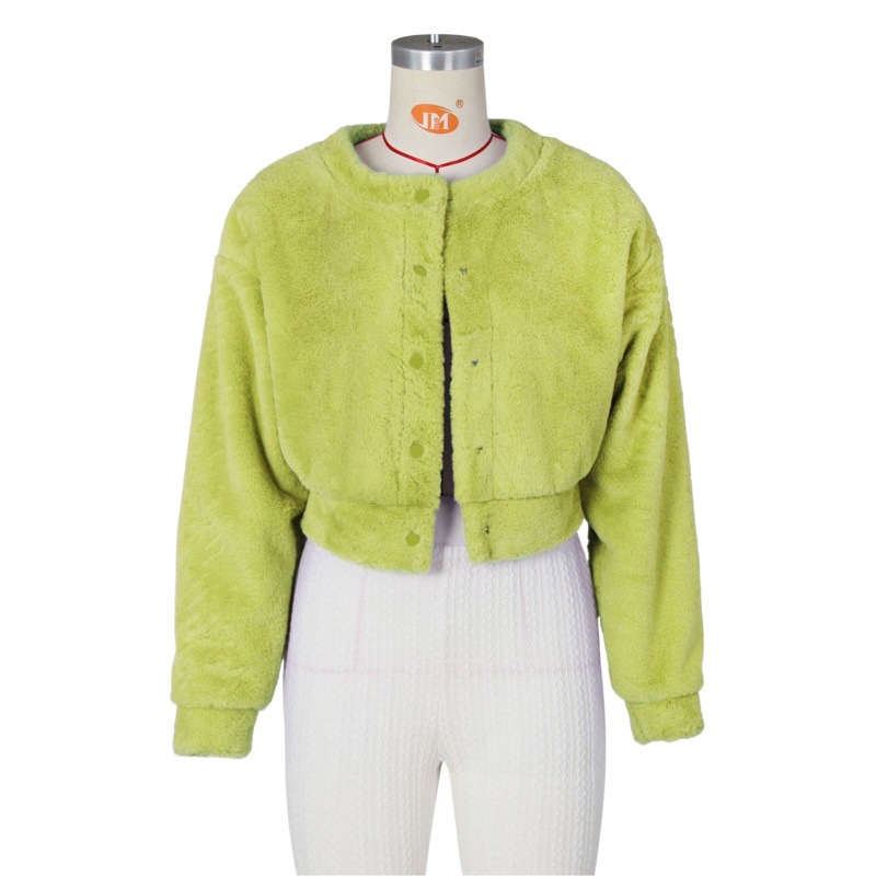 Amazon Hot Selling European and American Autumn and Winter Women's Casual Fashion Loose Faux Fur Short Jacket Imitation Rabbit Fur Jacket