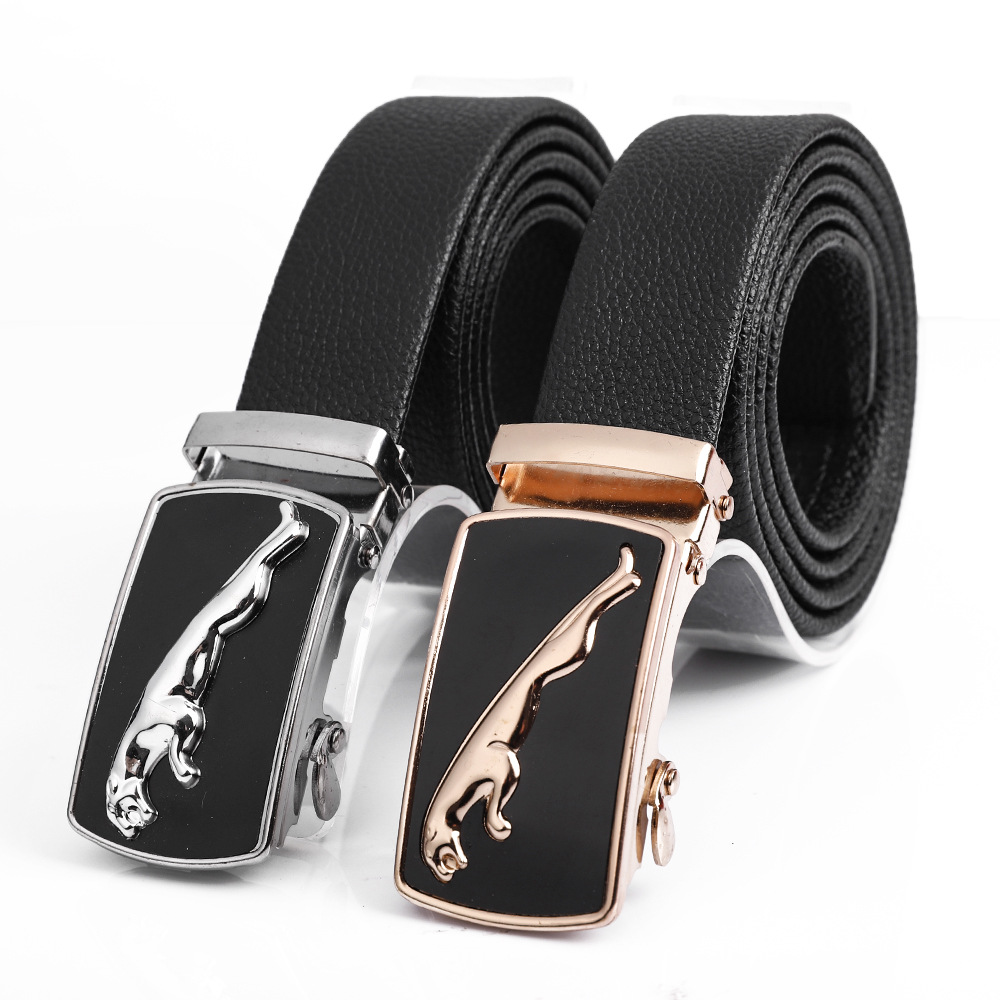 Men's Business Casual Belt Fashionable Leopard Automatic Buckle Belt Kuaishou Douyin Live Broadcast Gift Pants Belt Wholesale