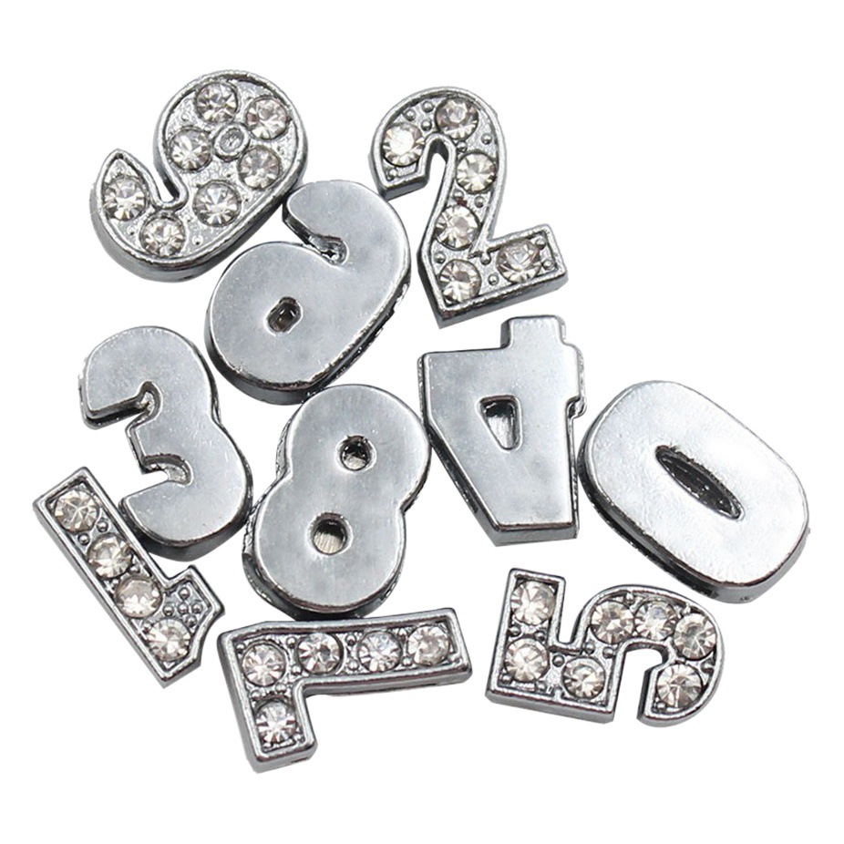 Alloy diamond 8mm 10mm wear with digital identification plate shift car number plate bracelet with key chain and other wholesale