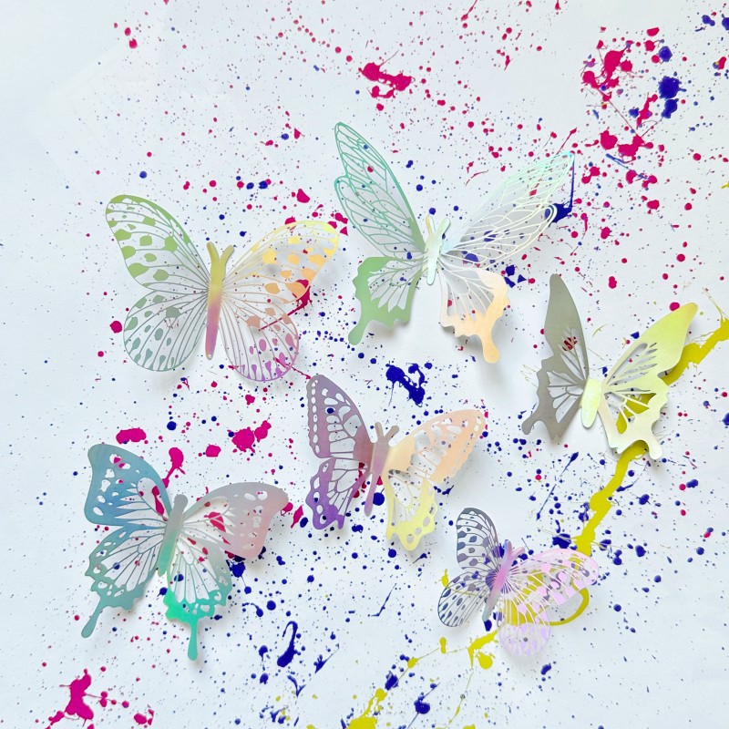 Picture of Butterfly Birthday Cake Insert Beautiful Mother's Day Cake Decoration Cake Insert Butterfly Cake Decoration