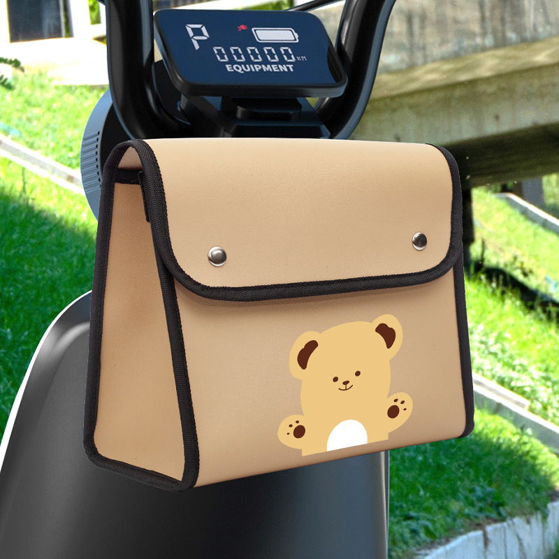 Picture of Electric Car Hanging Bag Front Rainproof Hanging Bag Bicycle Storage Bag Large Capacity Charger Storage Bag