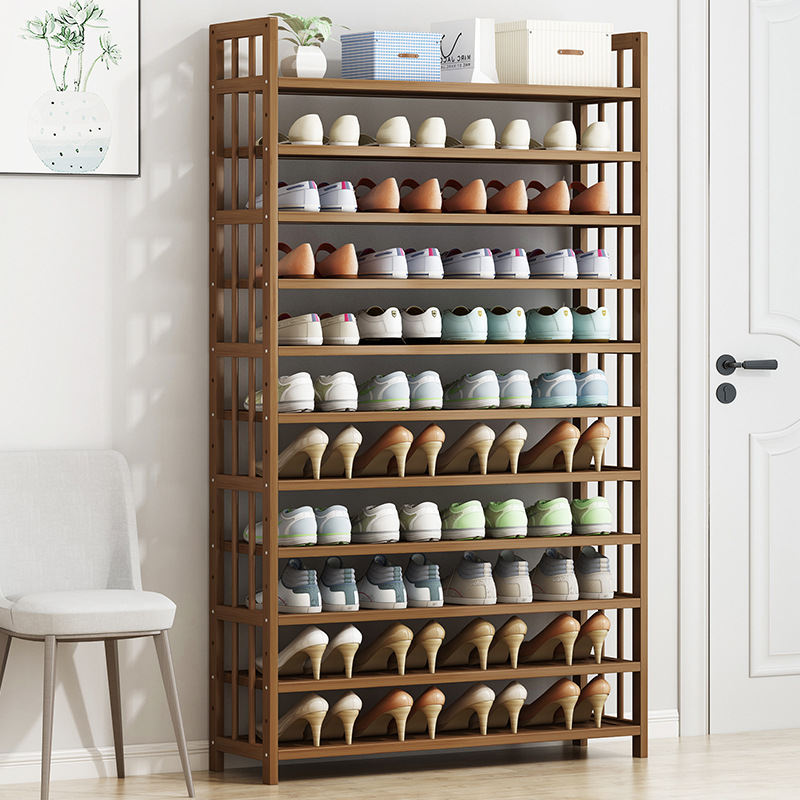 Shoe Rack Simple Doorway Indoor Heightened Bamboo Household Capacity Multi-Layer Shoe Cabinet Storage Shoe Store Display Rack