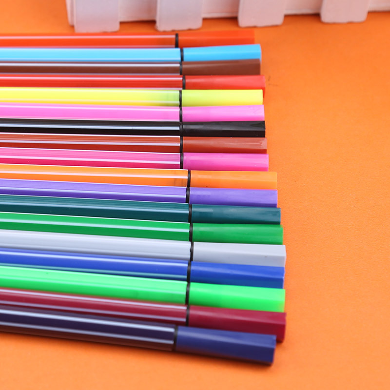 Picture of 12 color watercolor pen washable bulk pull tube pull rod hexagonal wholesale 18 color 24 color Wenzhou manufacturers