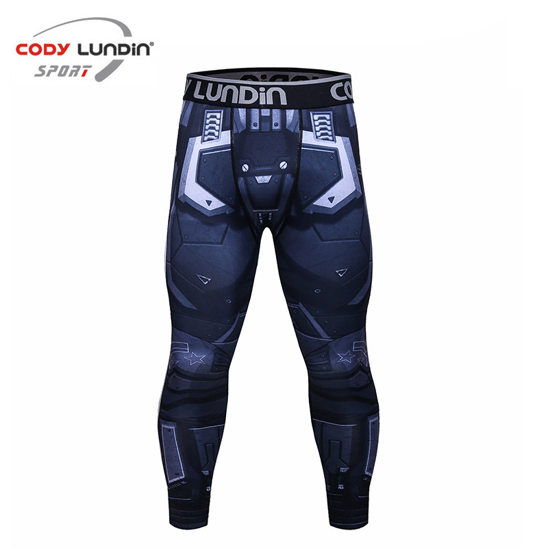 Picture of 2019 Winter new fitness trousers men running yoga 3D printing compression tights wholesale