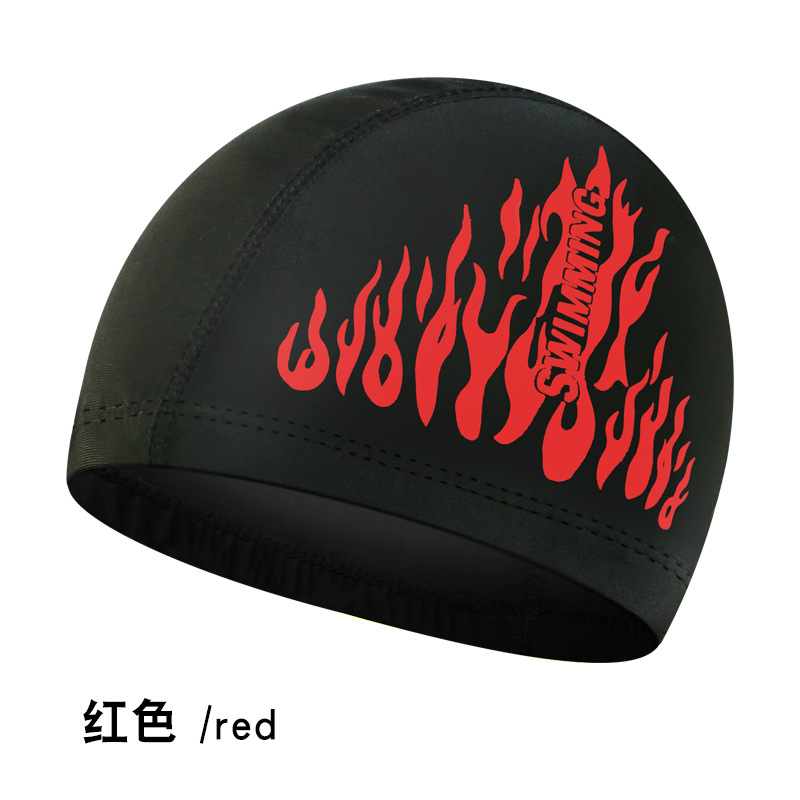 Picture of Adult color solid color swimming cap unisex cloth swimming cap three needle five thread nylon swimming cap manufacturers wholesale