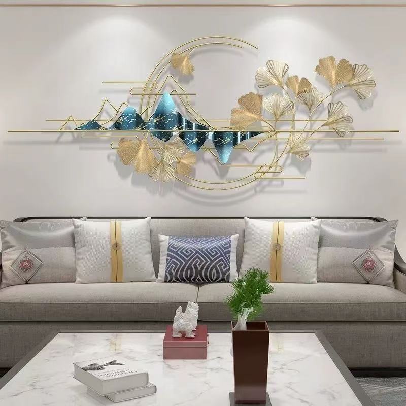 Picture of Three-dimensional Iron Art Hotel Club Sofa Background TV Pendant New Chinese Living Room Wall Decorations Wall Decorations